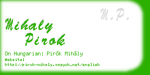 mihaly pirok business card
