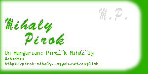 mihaly pirok business card